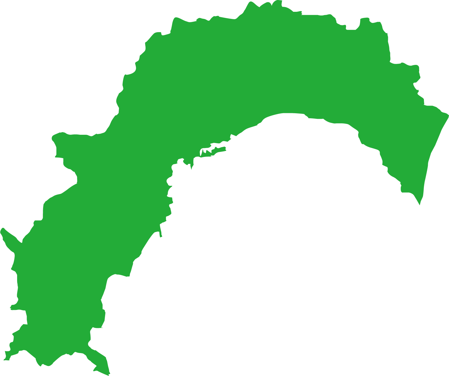 高知県の地図